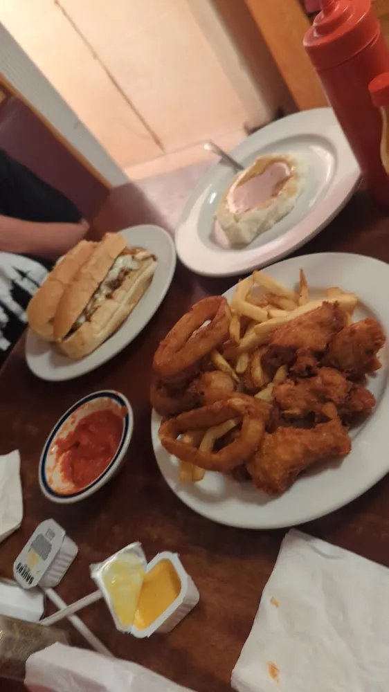 Philly Cheese Steak Sub Chicken Wings Fries Mozzarella Sticks